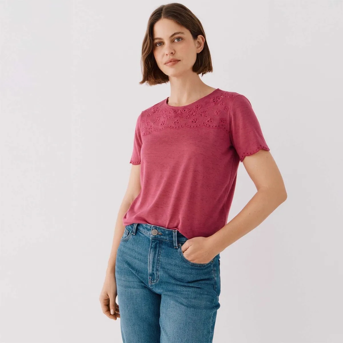 CORTEFIEL - Polo Manga Corta Casual Mujer Cortefiel