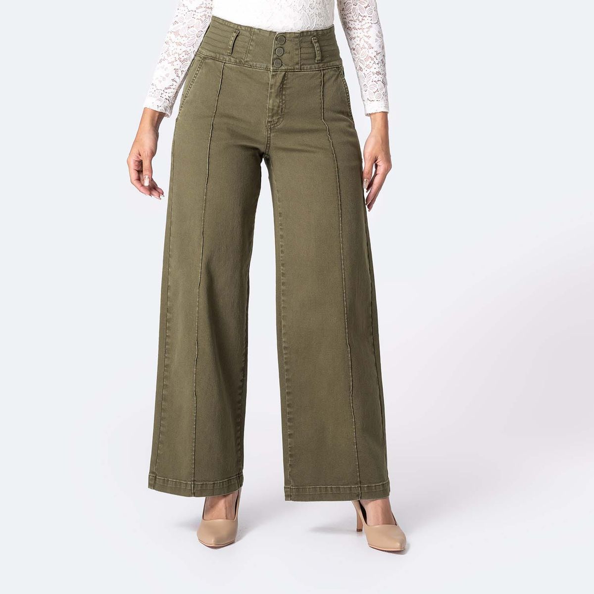 PIONIER - Pantalon  Wide Leg Mujer Pionier