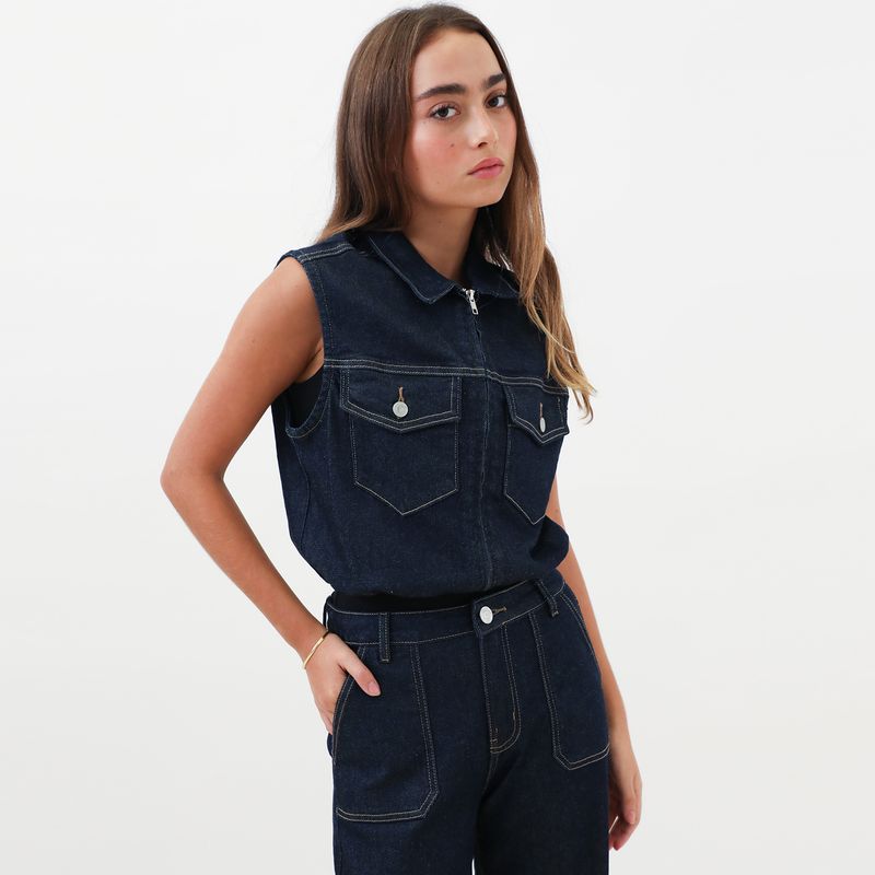 DENIMLAB - Chaleco Casual Mujer Denimlab