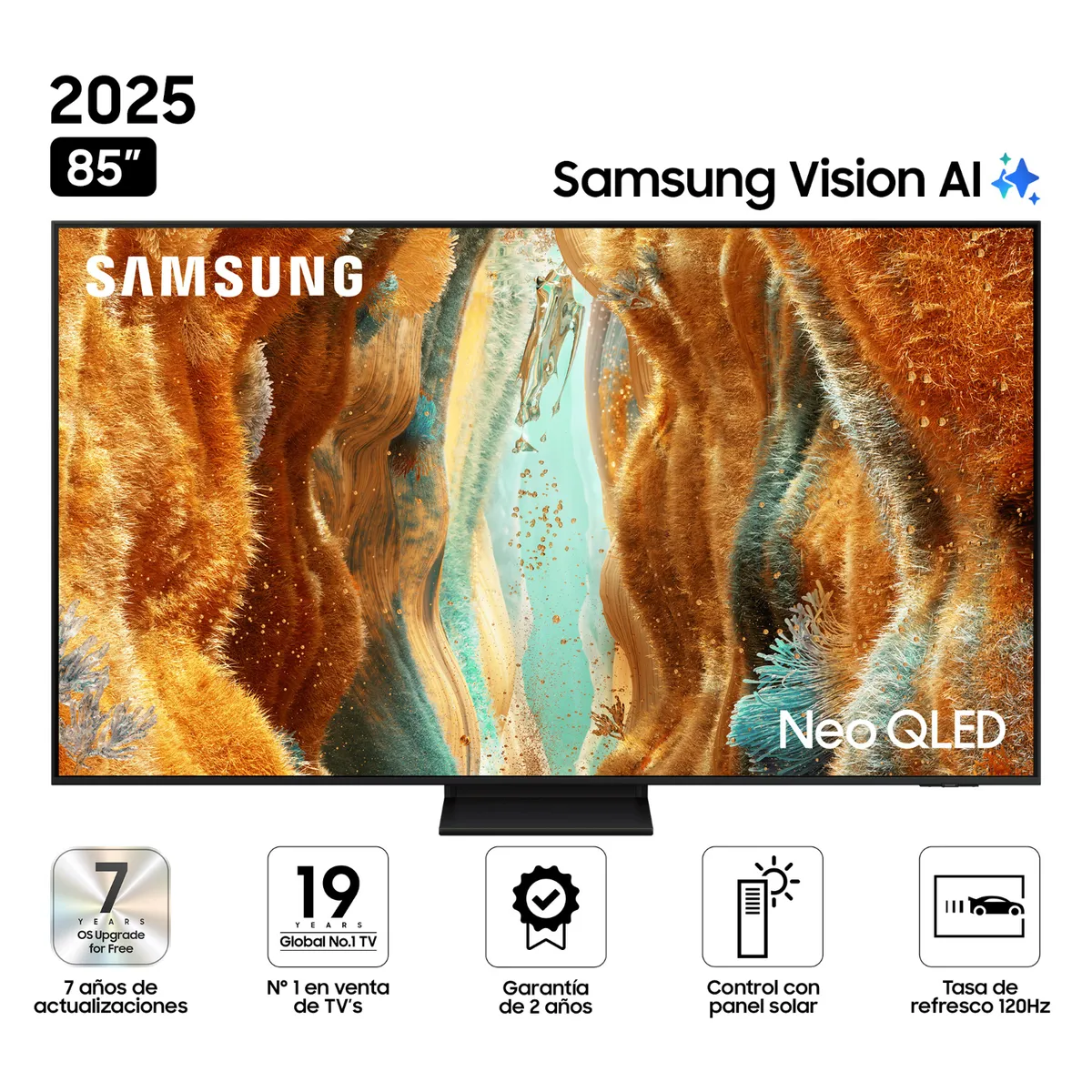 SAMSUNG - Televisor Samsung 85" NEO QLED 4K Qn70F Vision Ai Smart Tv (2025)