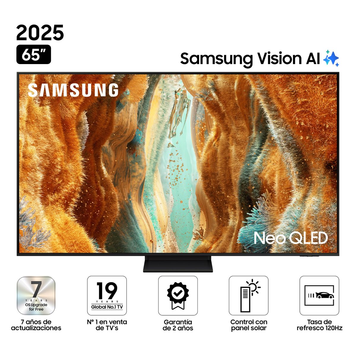 SAMSUNG - Televisor Samsung 65" NEO QLED 4K Qn70F Vision Ai Smart Tv (2025)