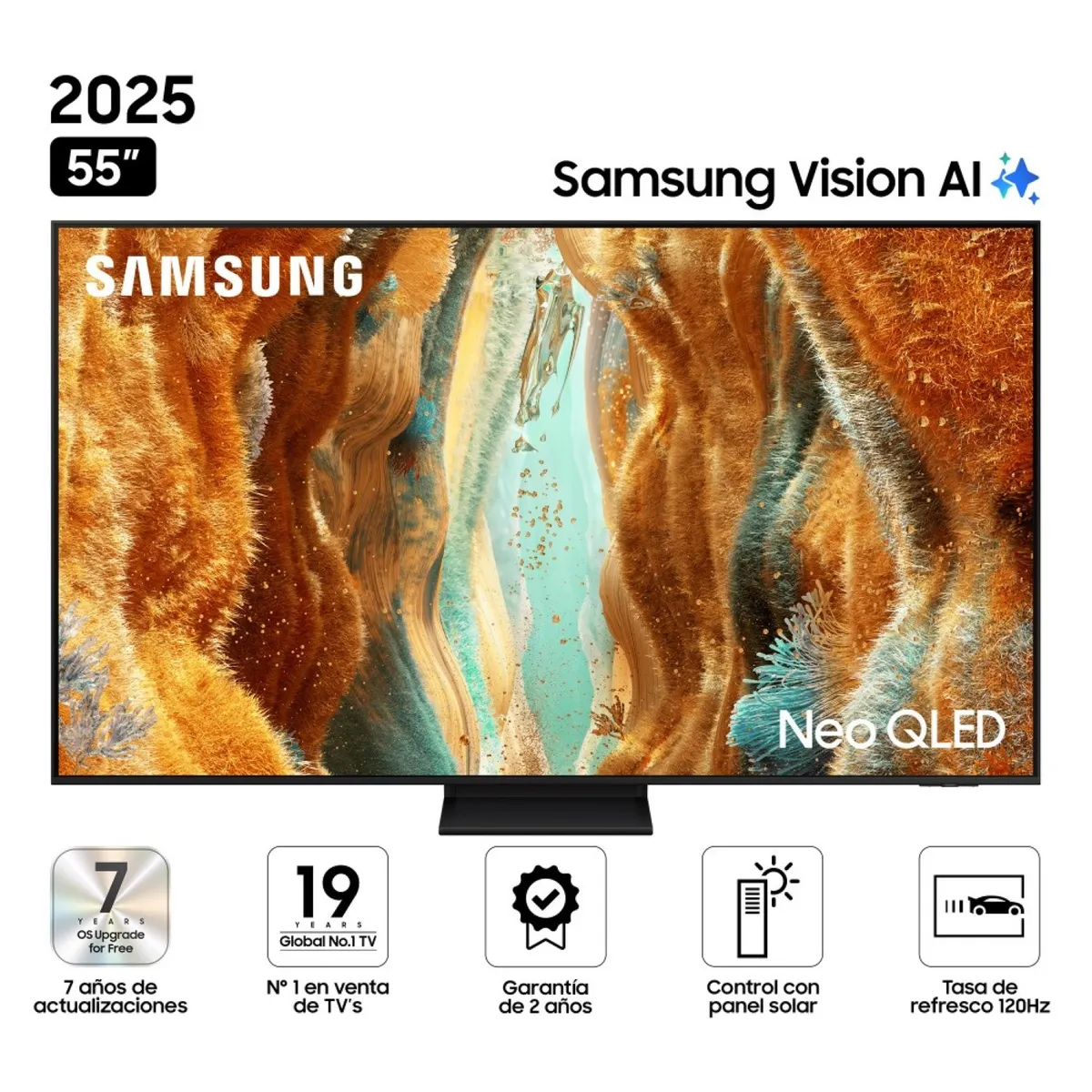 SAMSUNG - Televisor Samsung 55" NEO QLED 4K Qn70F Vision Ai Smart Tv (2025)