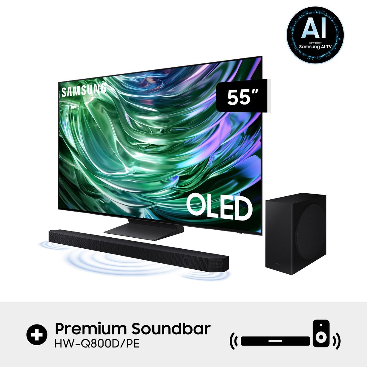 SAMSUNG - Televisor Samsung 55" Oled 4k S90d + Soundbar Hw Q800d