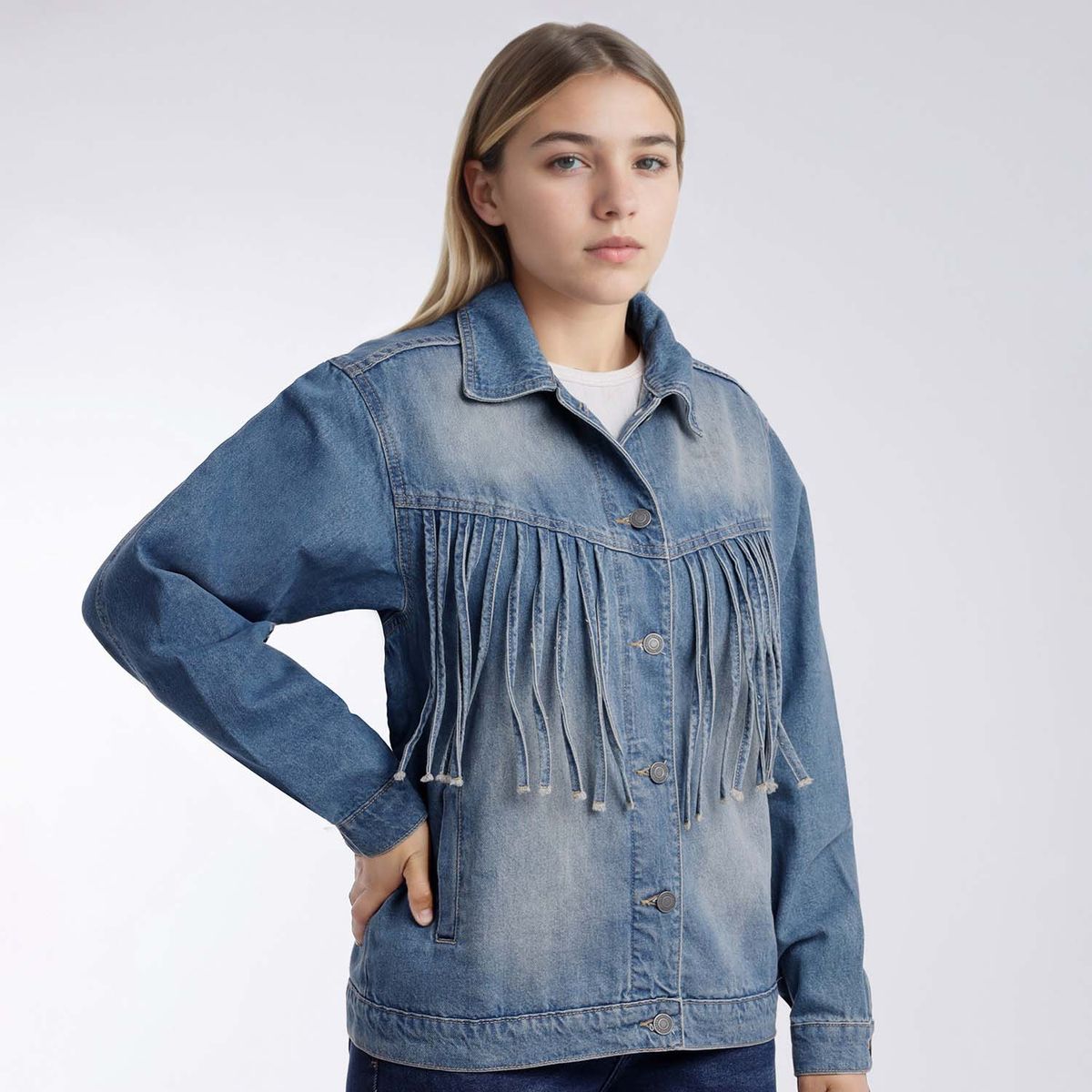 KANSAS - Casaca K3498 Oversiz Tiras