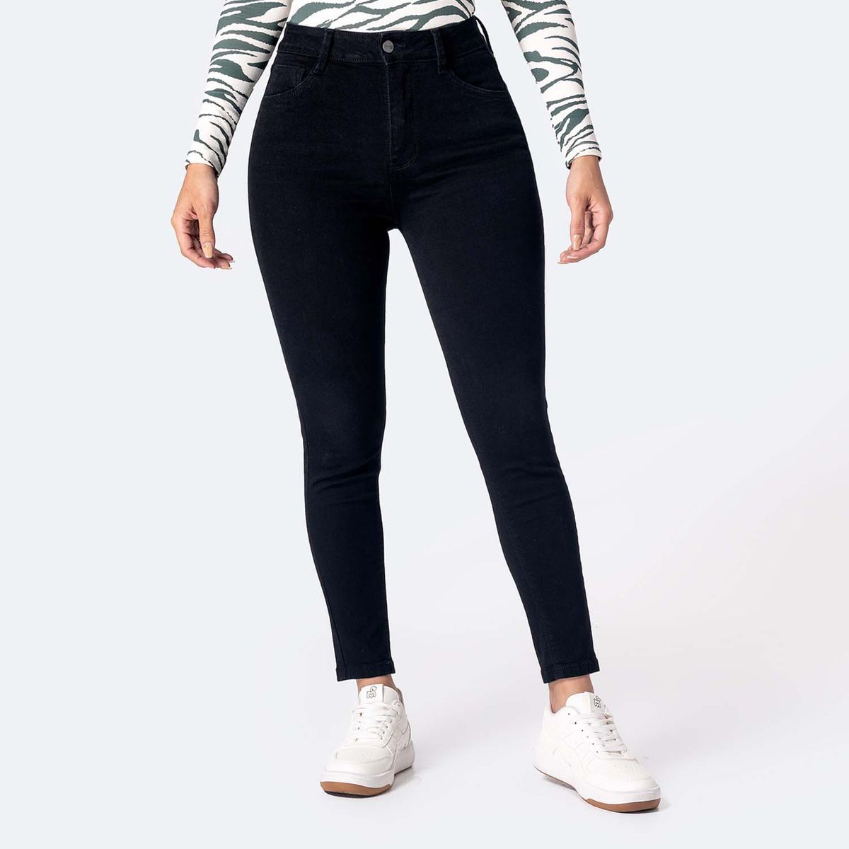 PIONIER - Jean Skinny Tiro Alto Mujer Pionier