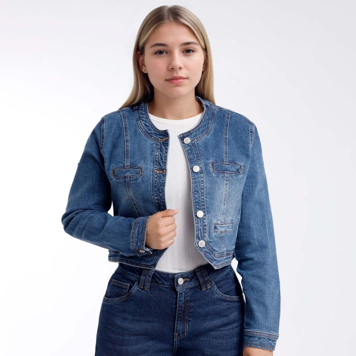 KANSAS - Casaca De Jean Mujer Kansas