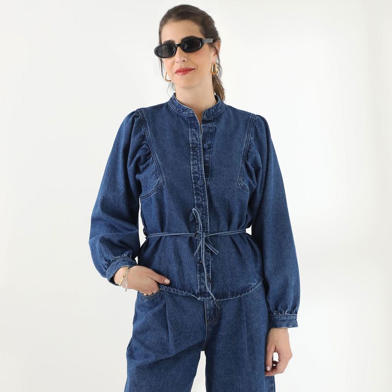 BASEMENT - Blusa De Algodón Manga Larga Mujer Basement By Donna Cattiva