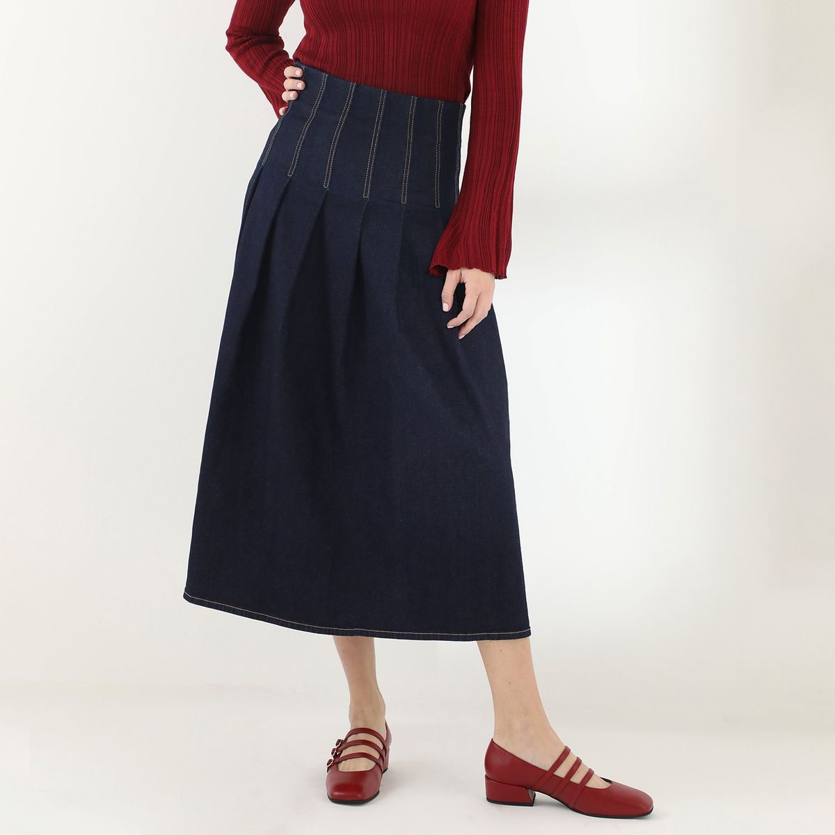 BASEMENT - Falda Basement Mujer Larga Algodón By Donna Cattiva