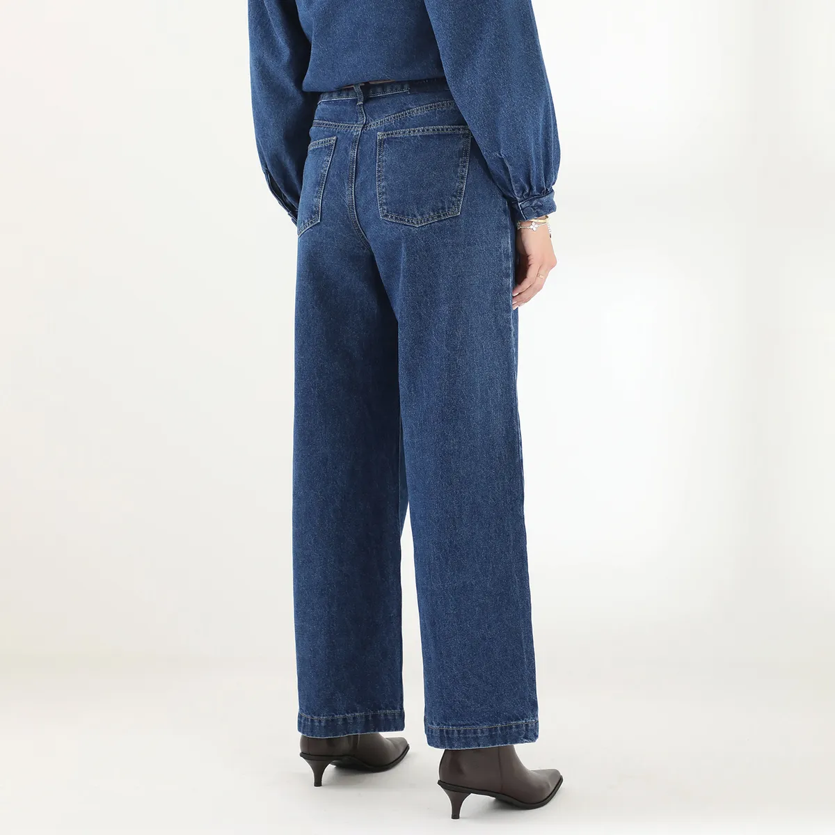BASEMENT - Jean Wide Leg Tiro Alto Mujer Basement By Donna Cattiva