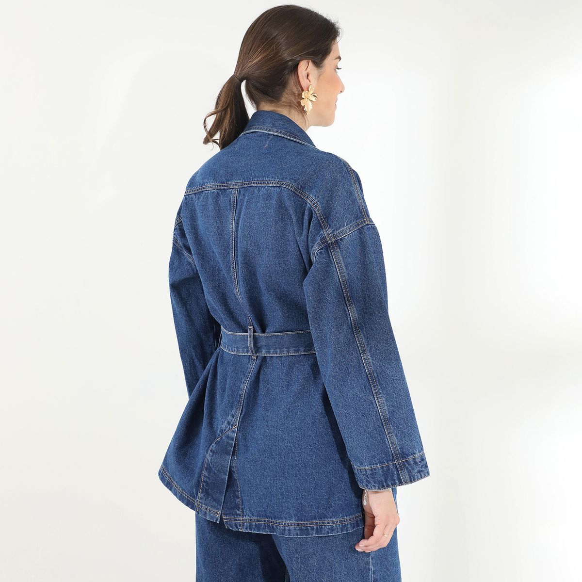 BASEMENT - Casaca Jeans Basement Mujer Manga Larga By Donna Cattiva Algodón