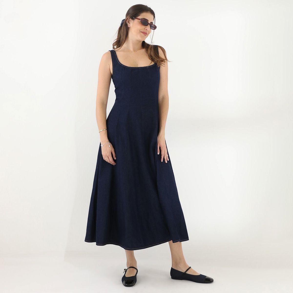 BASEMENT - Vestido Largo Basement Mujer Algodón By Donna Cattiva