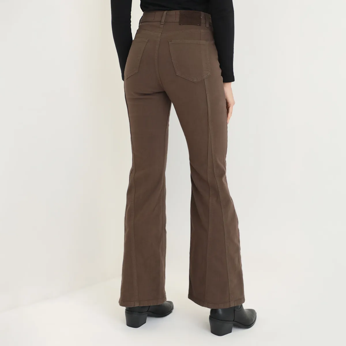 BASEMENT - Pantalones Flare Basement Mujer De Algodón Tiro Alto By Donna Cattiva.