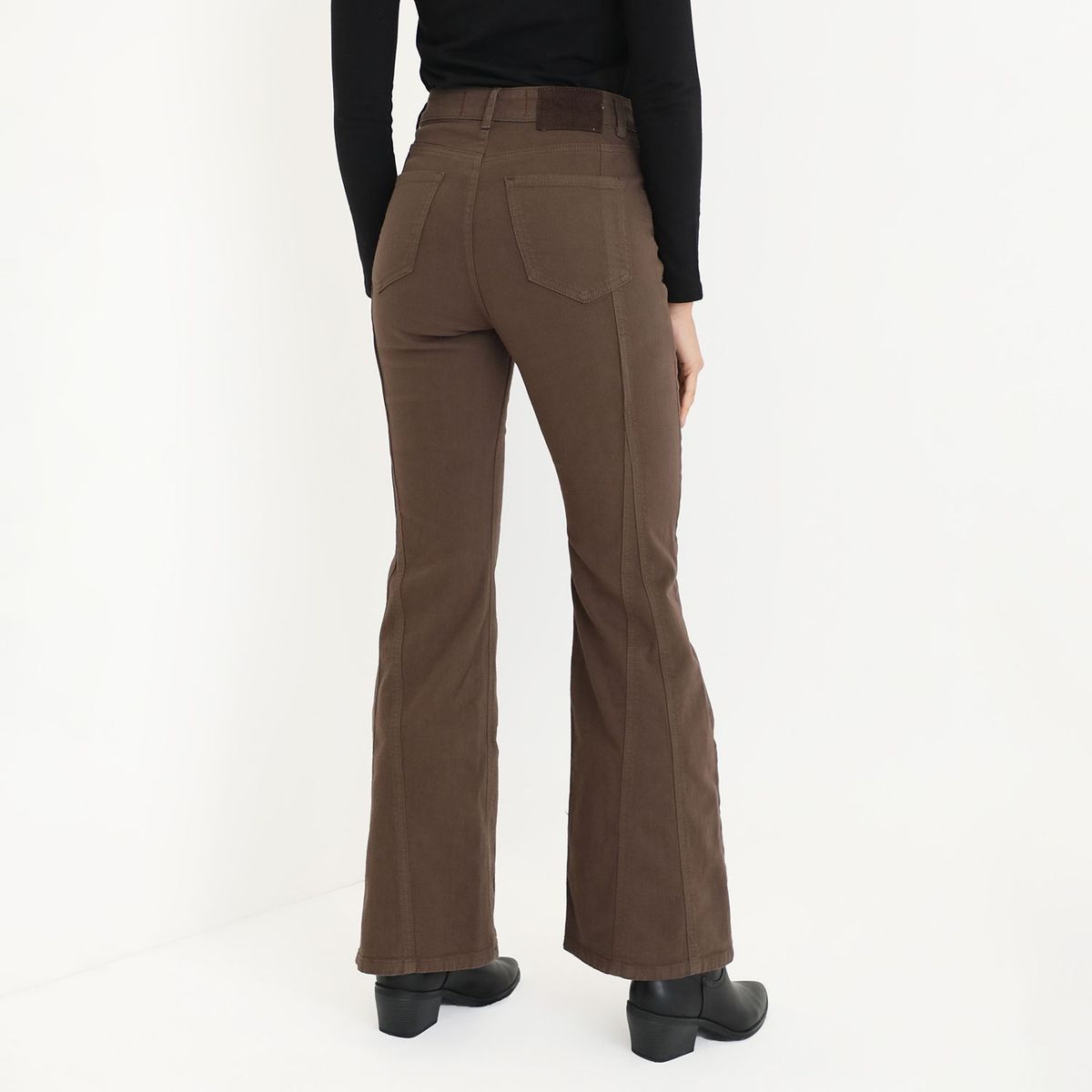 BASEMENT - Pantalones Flare Basement Mujer De Algodón Tiro Alto By Donna Cattiva.