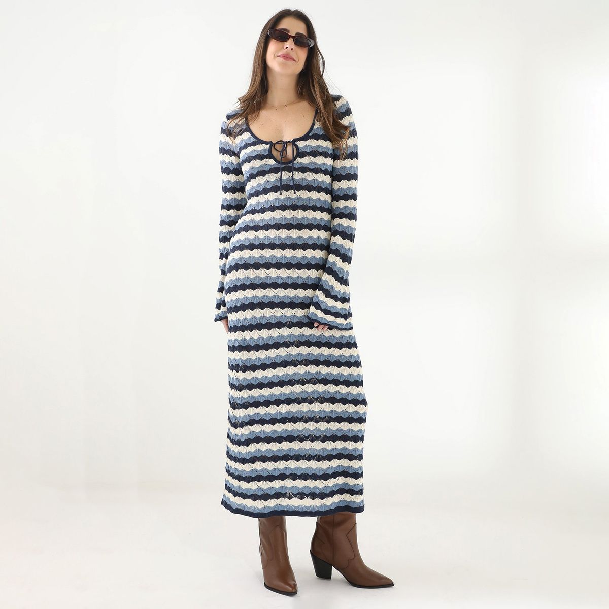 BASEMENT - Vestido Largo Mujer Basement By Donna Cattiva Algodón