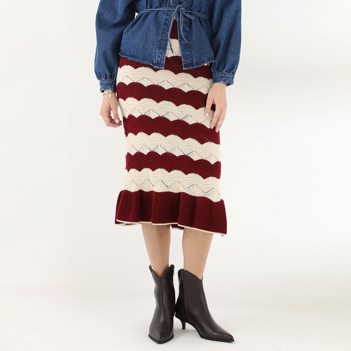 BASEMENT - Falda Larga Basement Mujer  Y Algodón By Donna Cattiva