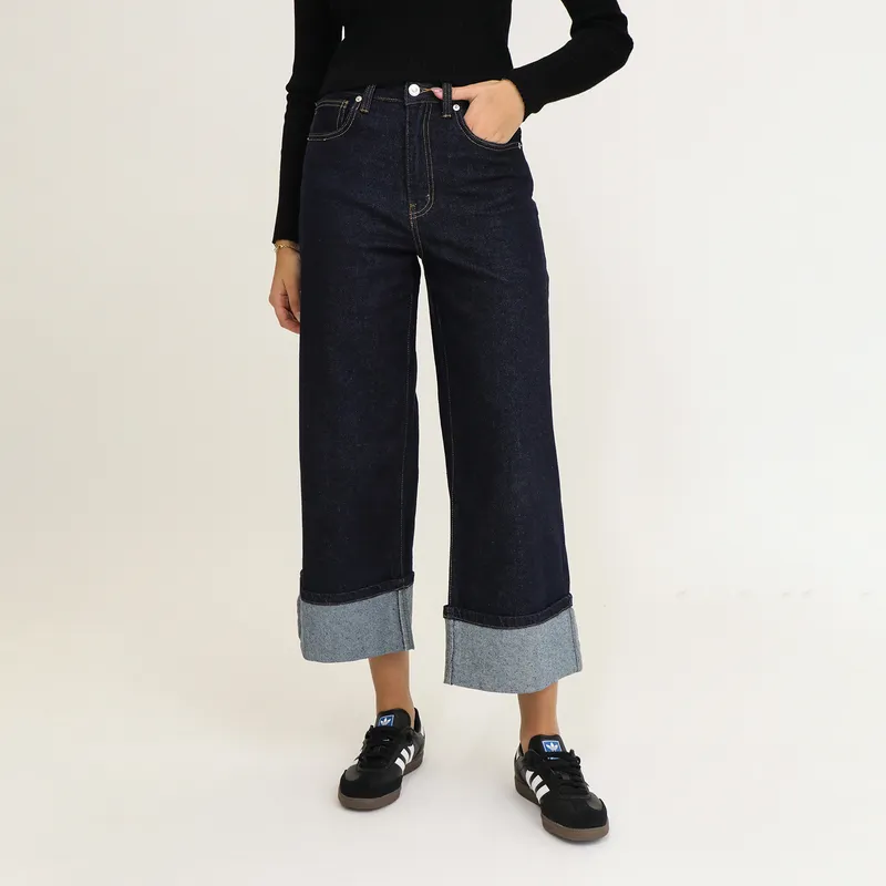 ONLY - Jean Culotte Tiro Medio Mujer Only
