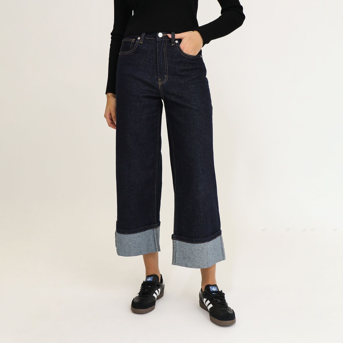 ONLY - Jean Culotte Tiro Medio Mujer Only