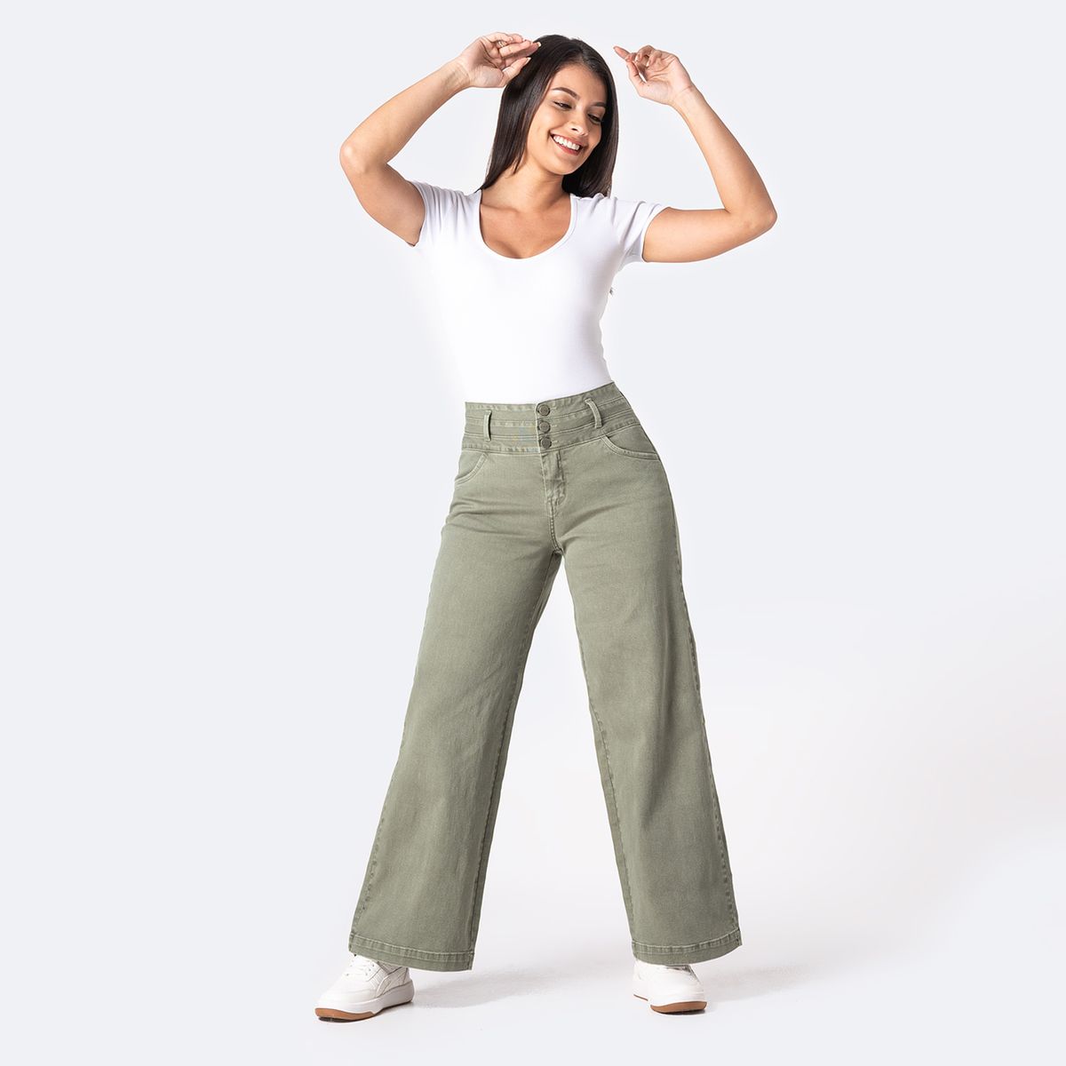 PIONIER - Pantalon Wide Leg Mujer Pionier