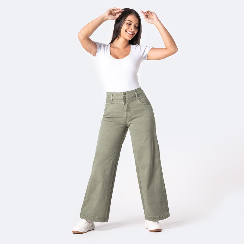 PIONIER - Pantalon Wide Leg Mujer Pionier