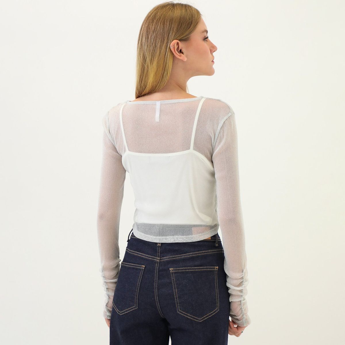 SYBILLA - Polo Manga Larga Casual Mujer