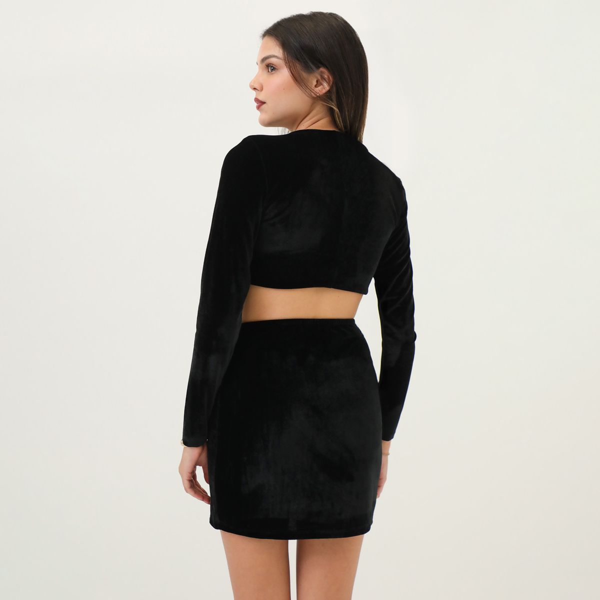 SYBILLA - Vestido Corto Manga Larga Casual Mujer