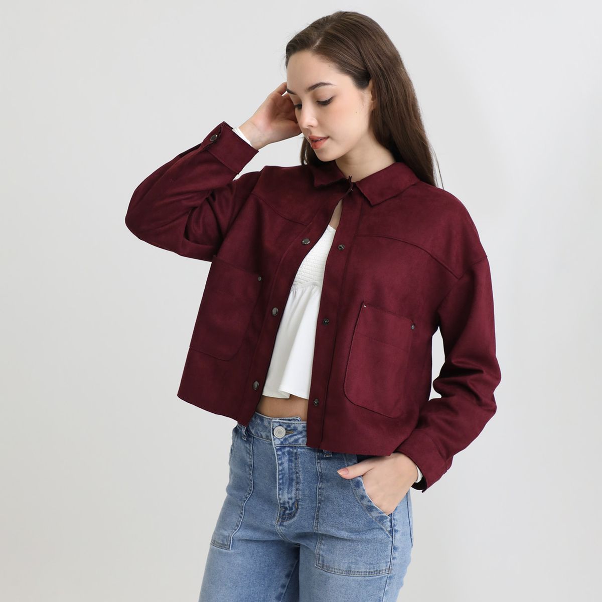 AMERICAN ABBEY - Sobrecamisa Efecto Suede