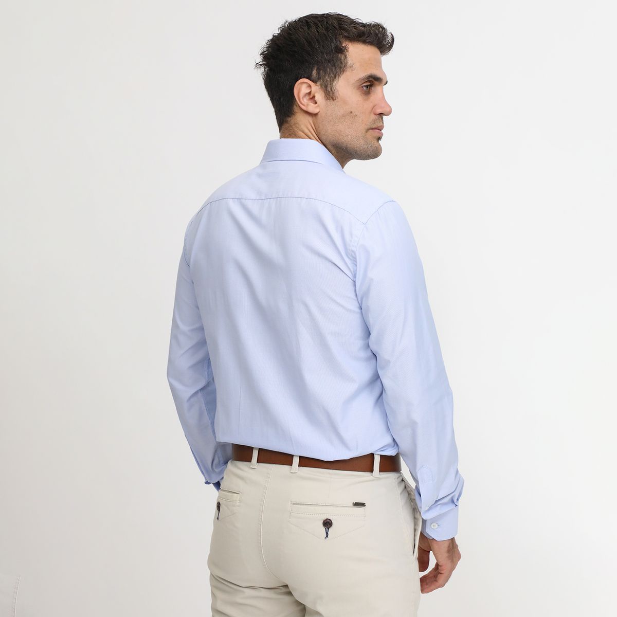 BASEMENT - Camisa Manga Larga Casual Hombre Basement