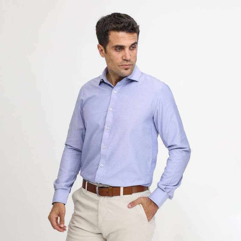 BASEMENT - Camisa Manga Larga Casual Hombre Basement
