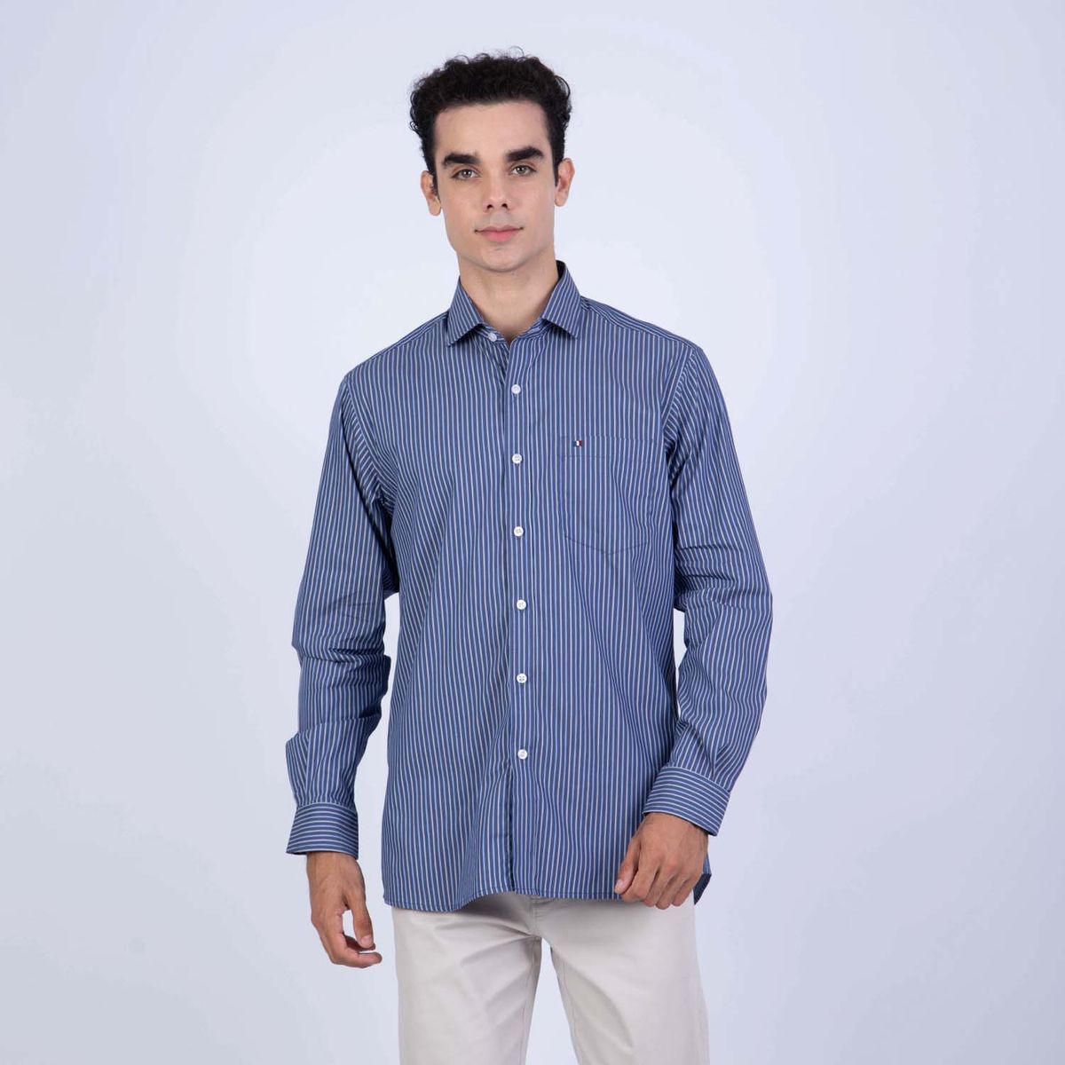 PIERRE CARDIN - Camisa 100% Algodón Casual Hombre Pierre Cardin