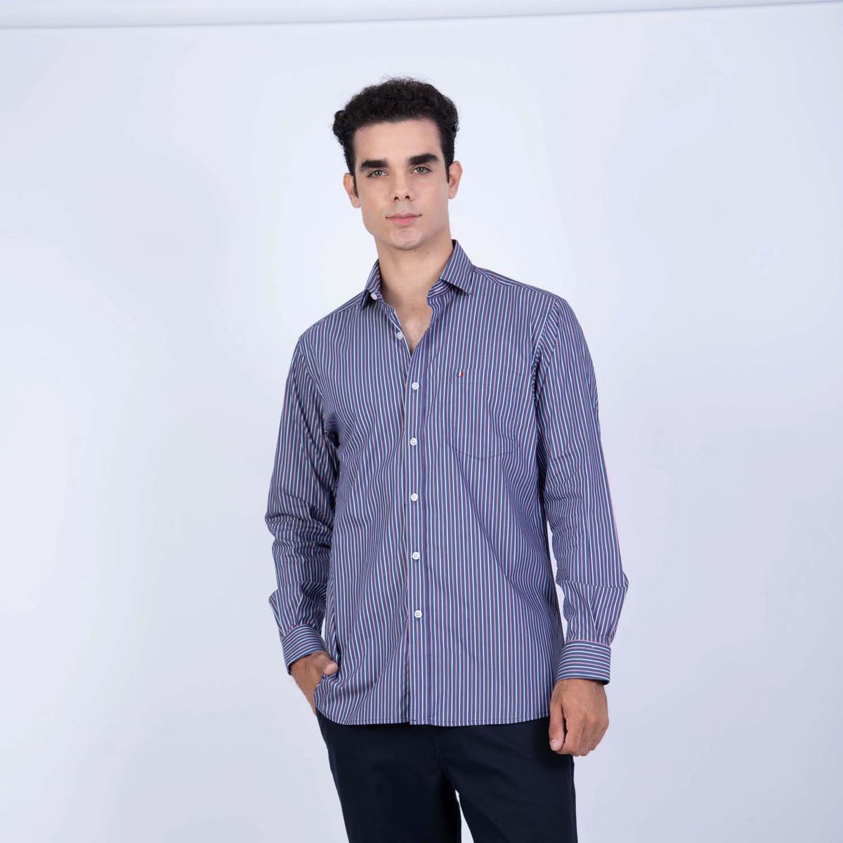 PIERRE CARDIN - Camisa 100% Algodón Casual Hombre Pierre Cardin