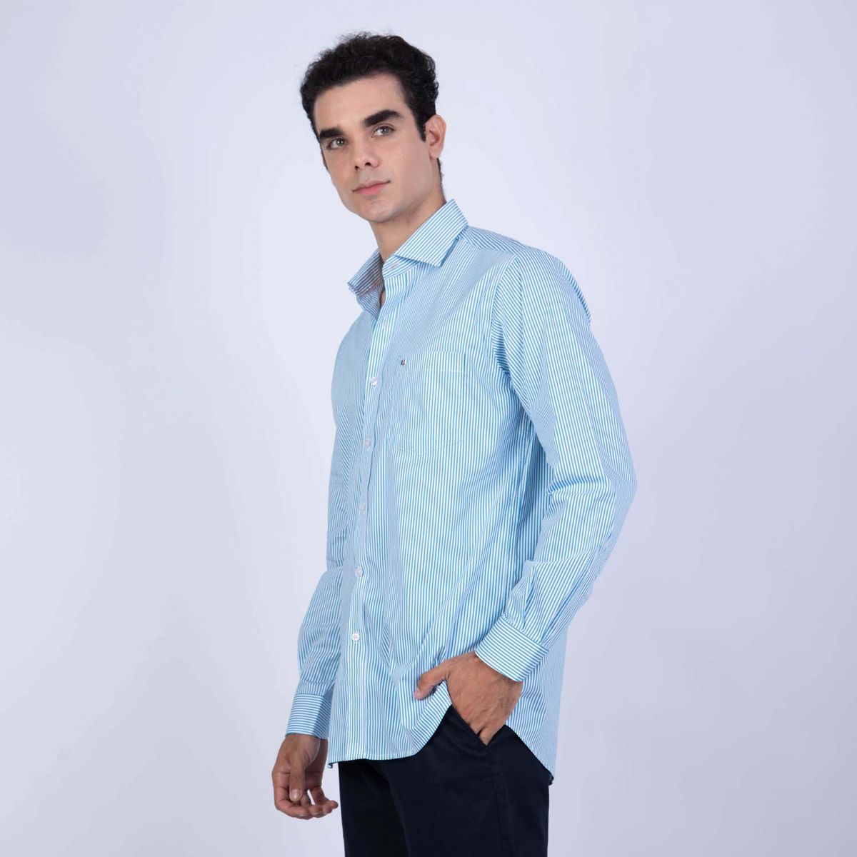 PIERRE CARDIN - Camisa 100% Algodón Casual Hombre Pierre Cardin