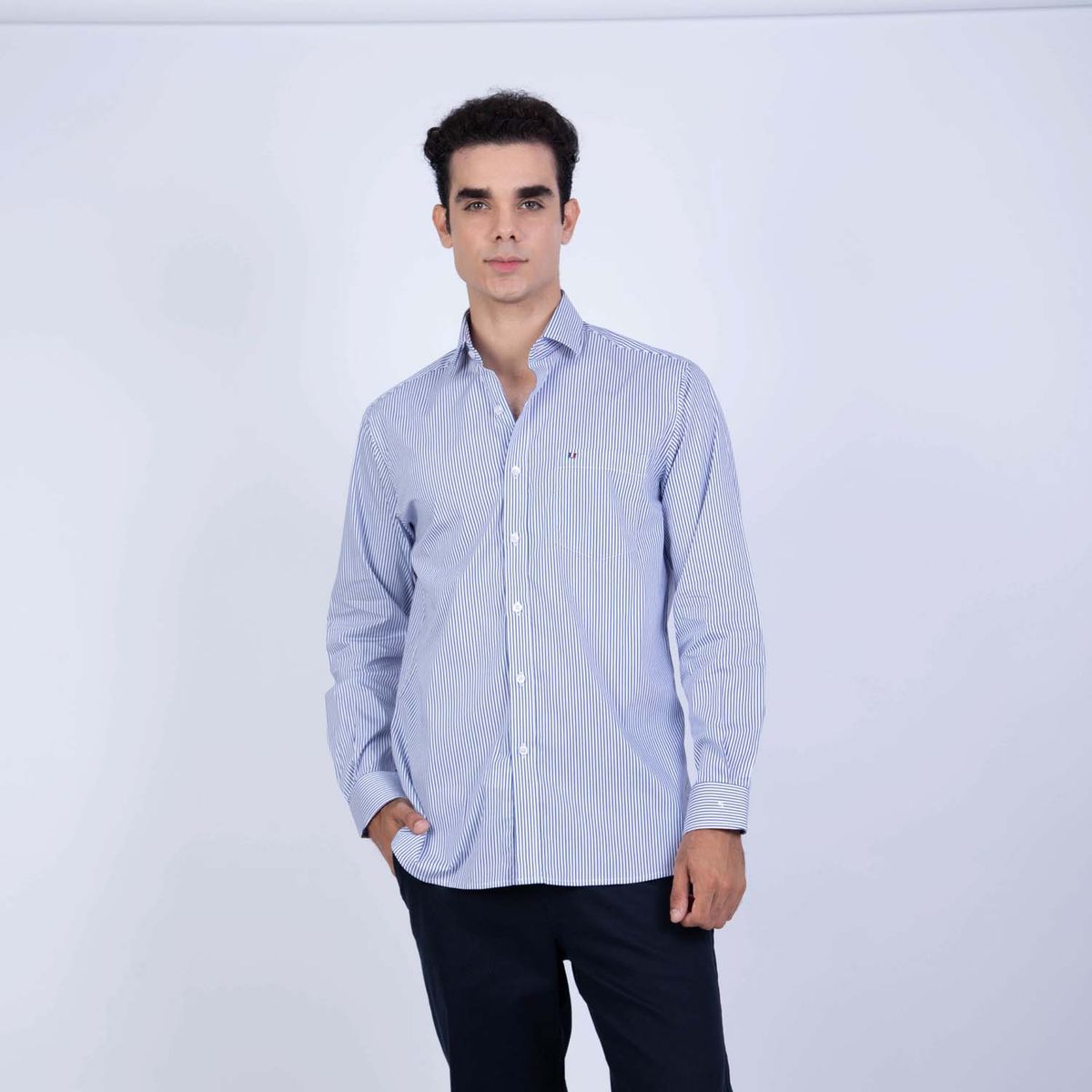 PIERRE CARDIN - Camisa 100% Algodón Casual Hombre Pierre Cardin