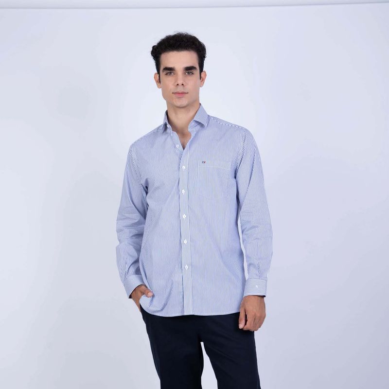 PIERRE CARDIN - Camisa 100% Algodón Casual Hombre Pierre Cardin