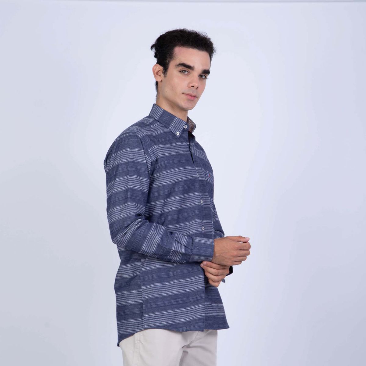 PIERRE CARDIN - Camisa 100% Algodón Casual Hombre Pierre Cardin