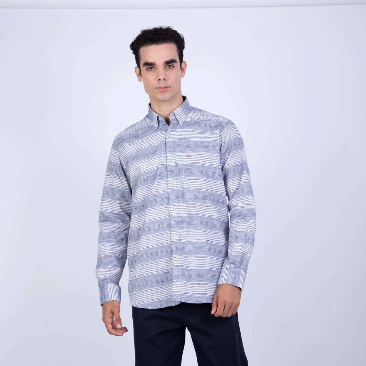 PIERRE CARDIN - Camisa 100% Algodón Casual Hombre Pierre Cardin