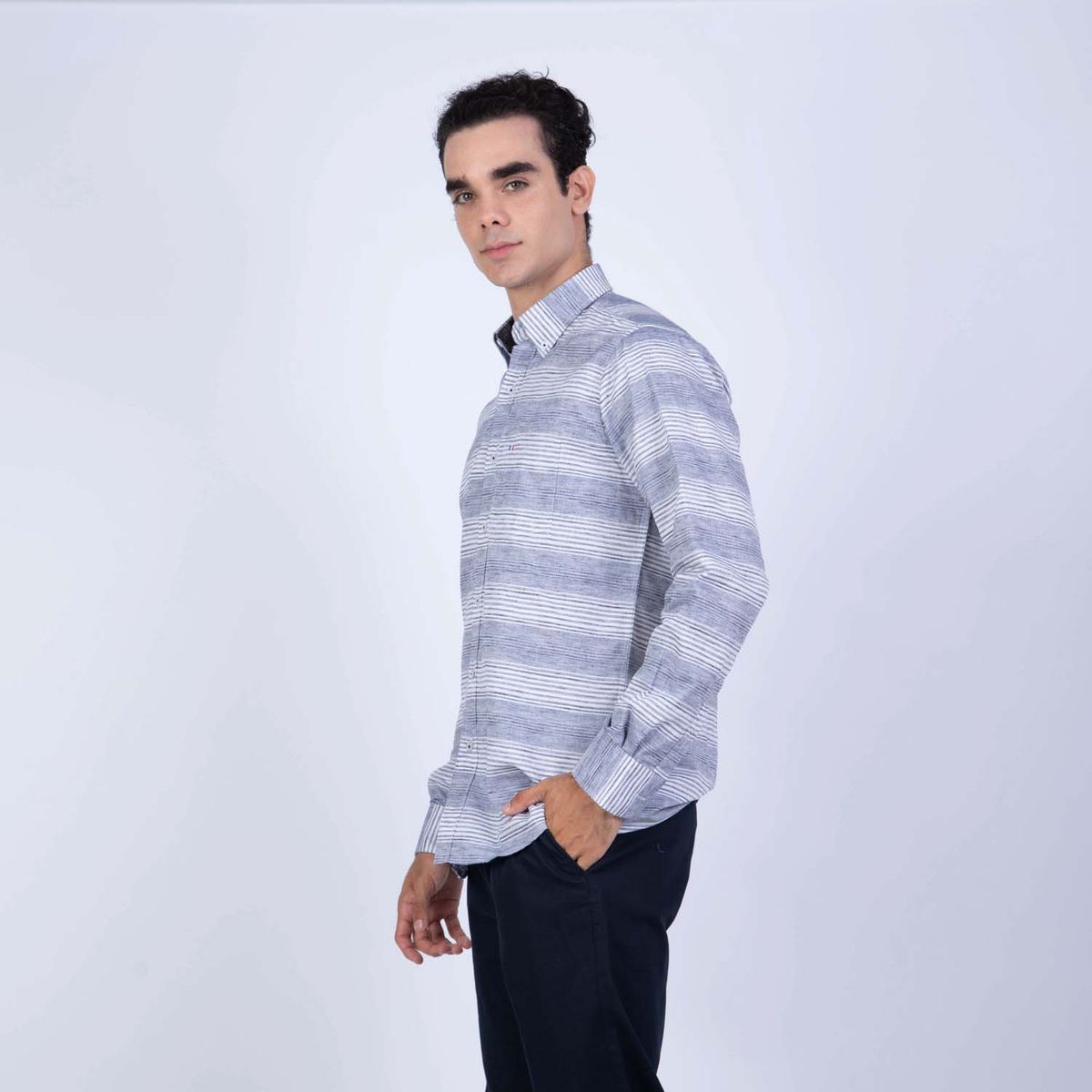 PIERRE CARDIN - Camisa 100% Algodón Casual Hombre Pierre Cardin