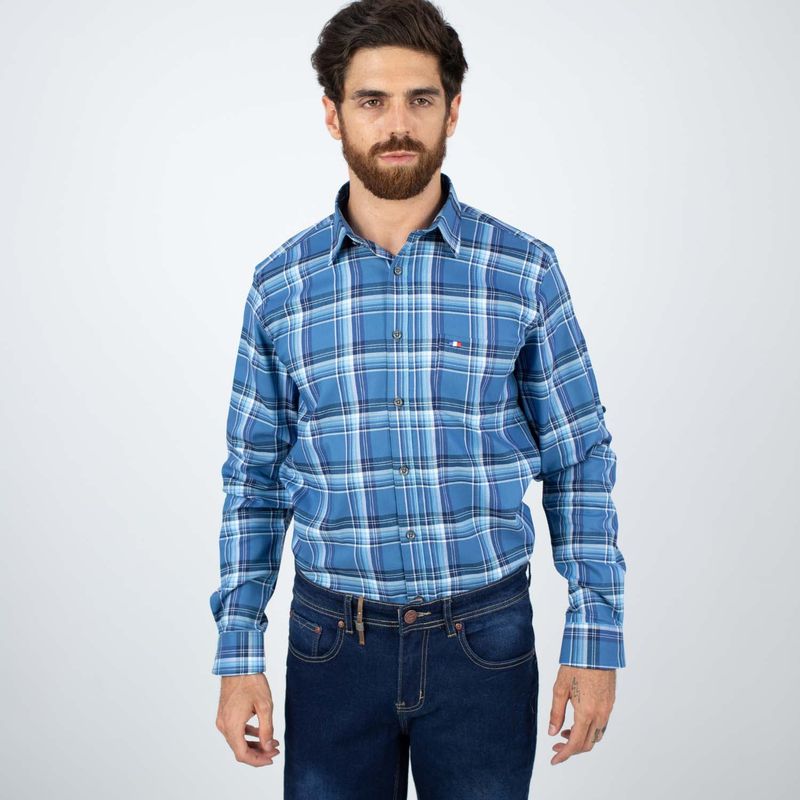 PIERRE CARDIN - Camisa 100% Algodón Casual Hombre Pierre Cardin