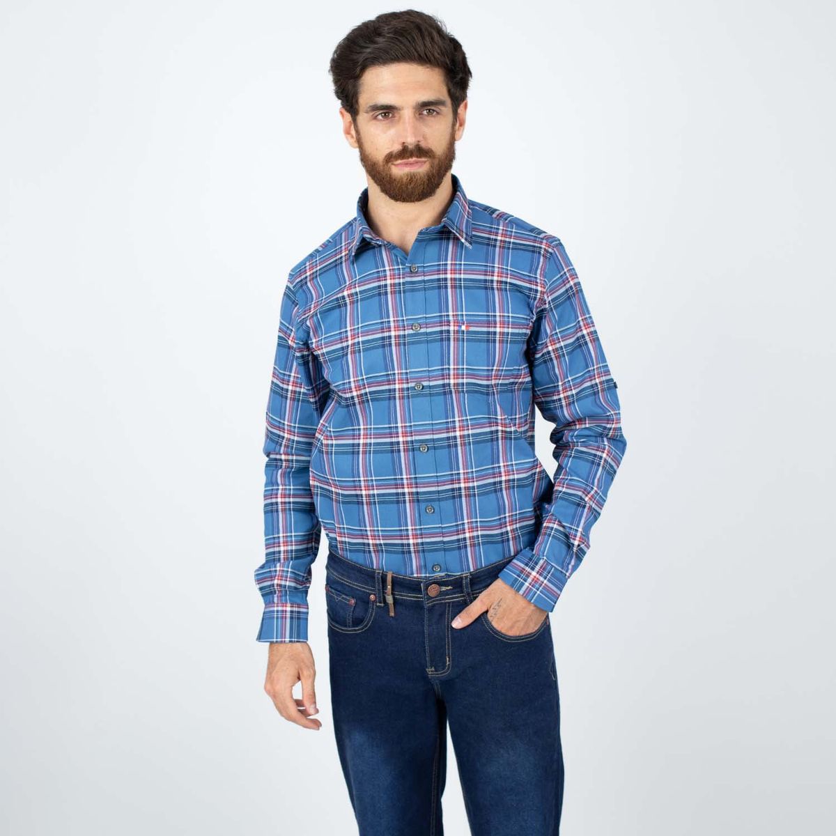 PIERRE CARDIN - Camisa 100% Algodón Casual Hombre Pierre Cardin