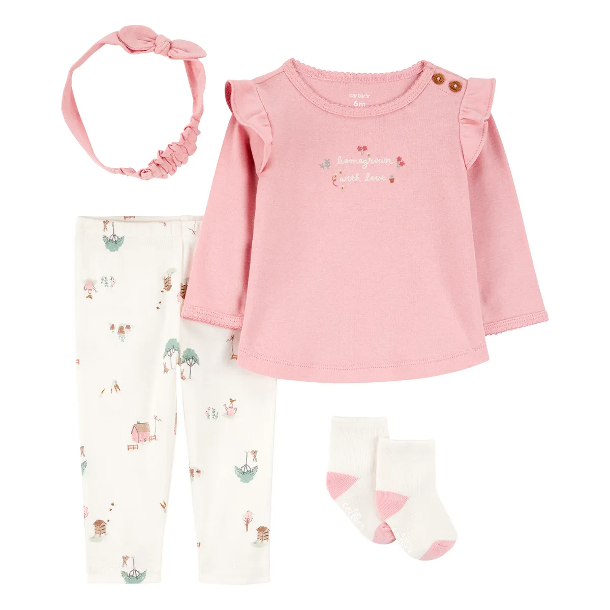 CARTER'S - Conjunto Bebé Niña 4 Piezas Algodón Carters