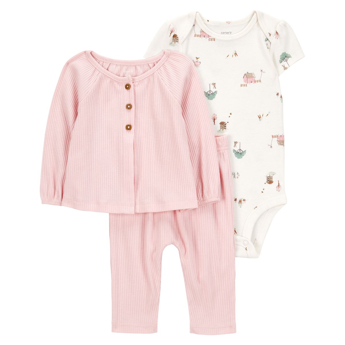 CARTER'S - Conjunto Bebé Niña 3 Piezas Algodón Carters