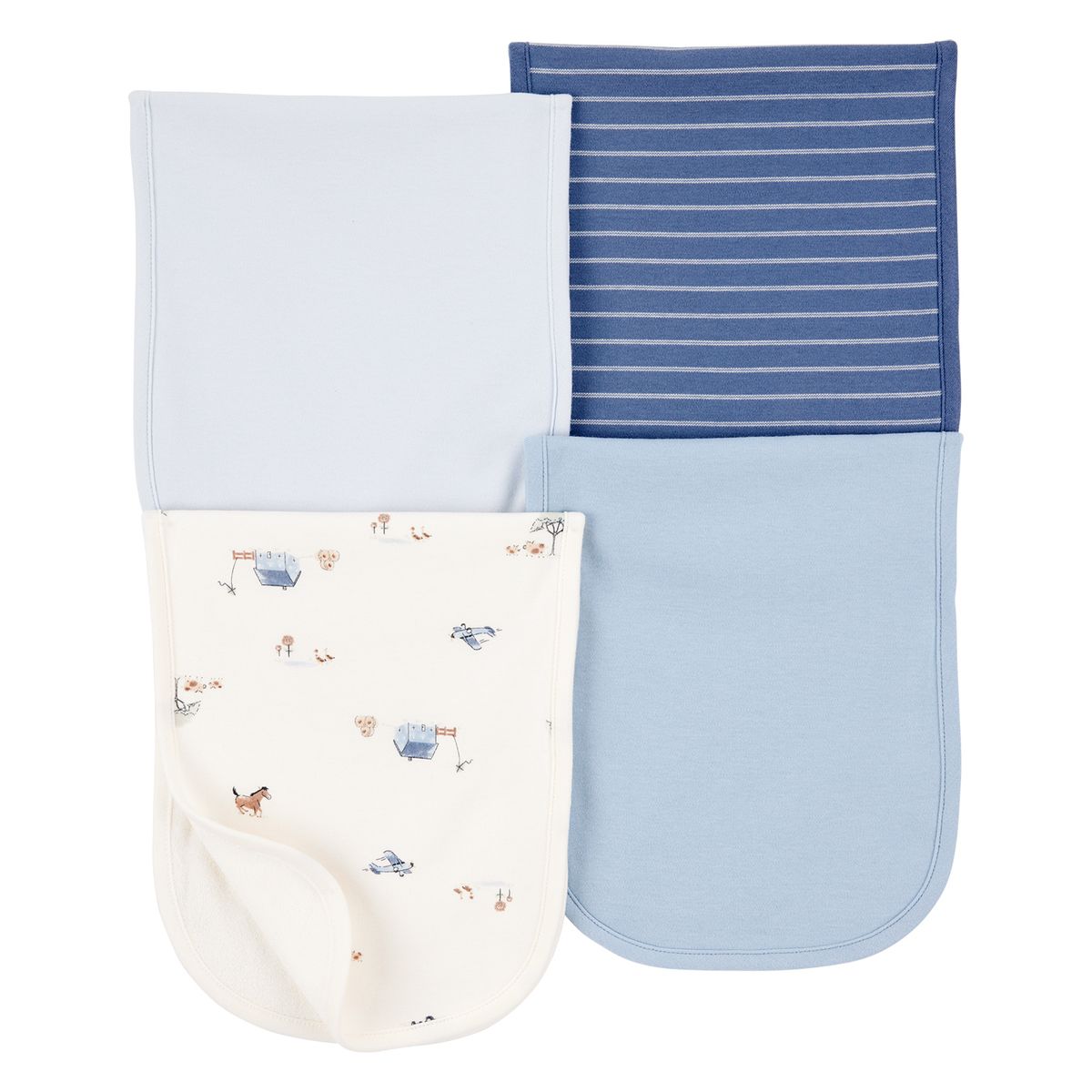 CARTER'S - Babero Bebé Niño Pack X4 Algodón Carters