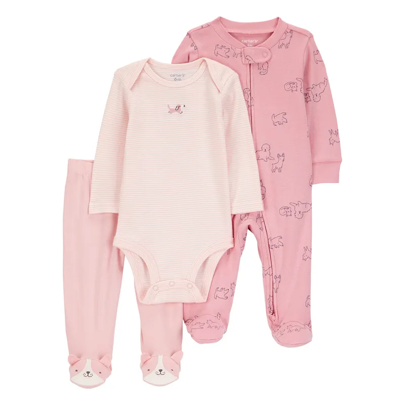 CARTER'S - Conjunto Bebé Niña 3 Piezas Algodón Carters