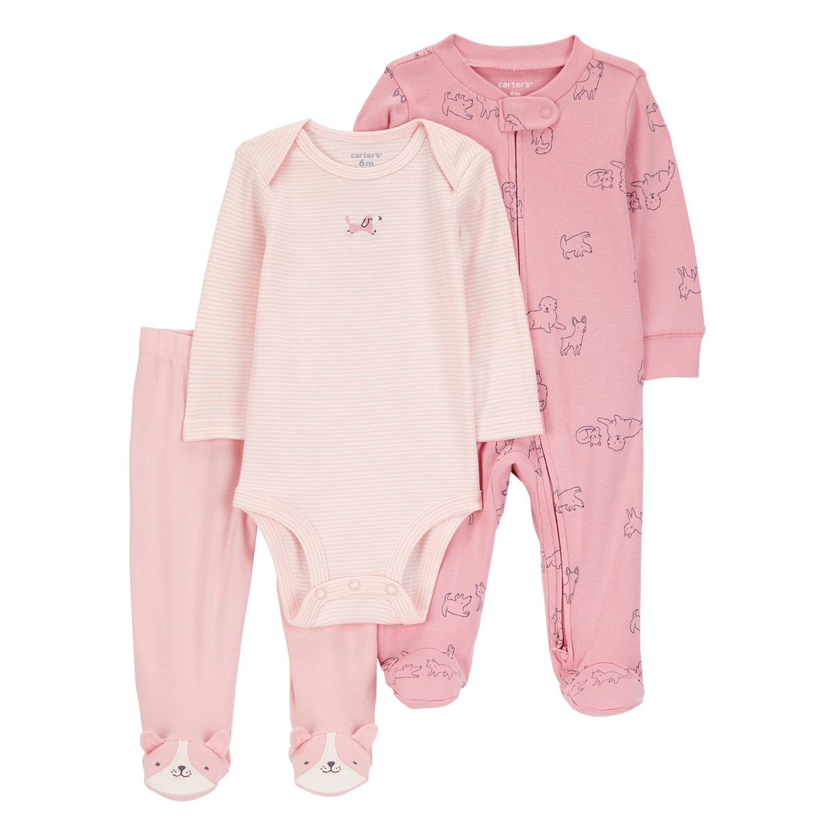 CARTER'S - Conjunto Bebé Niña 3 Piezas Algodón Carters