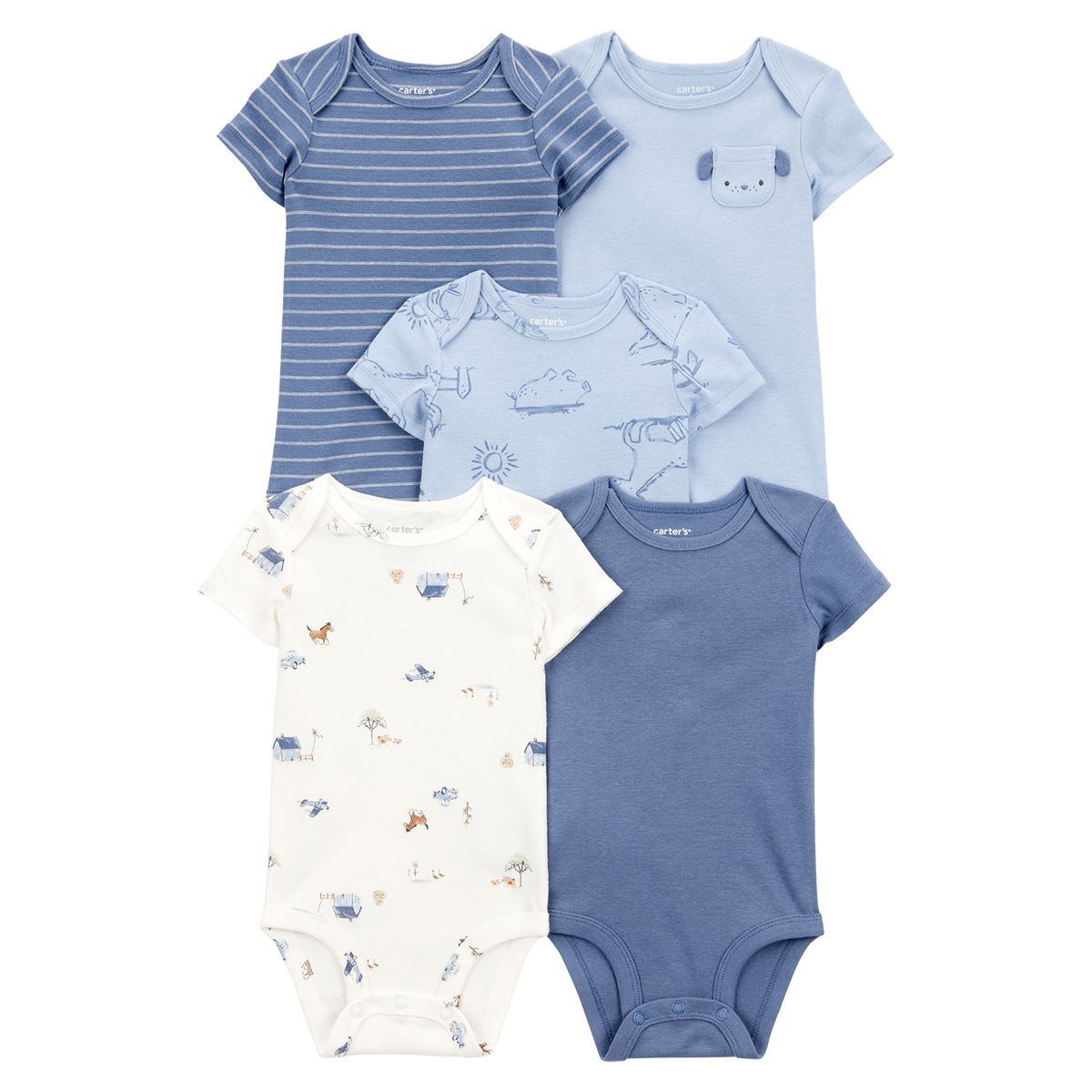 CARTER'S - Body Bebé Niño Pack X5 Carters