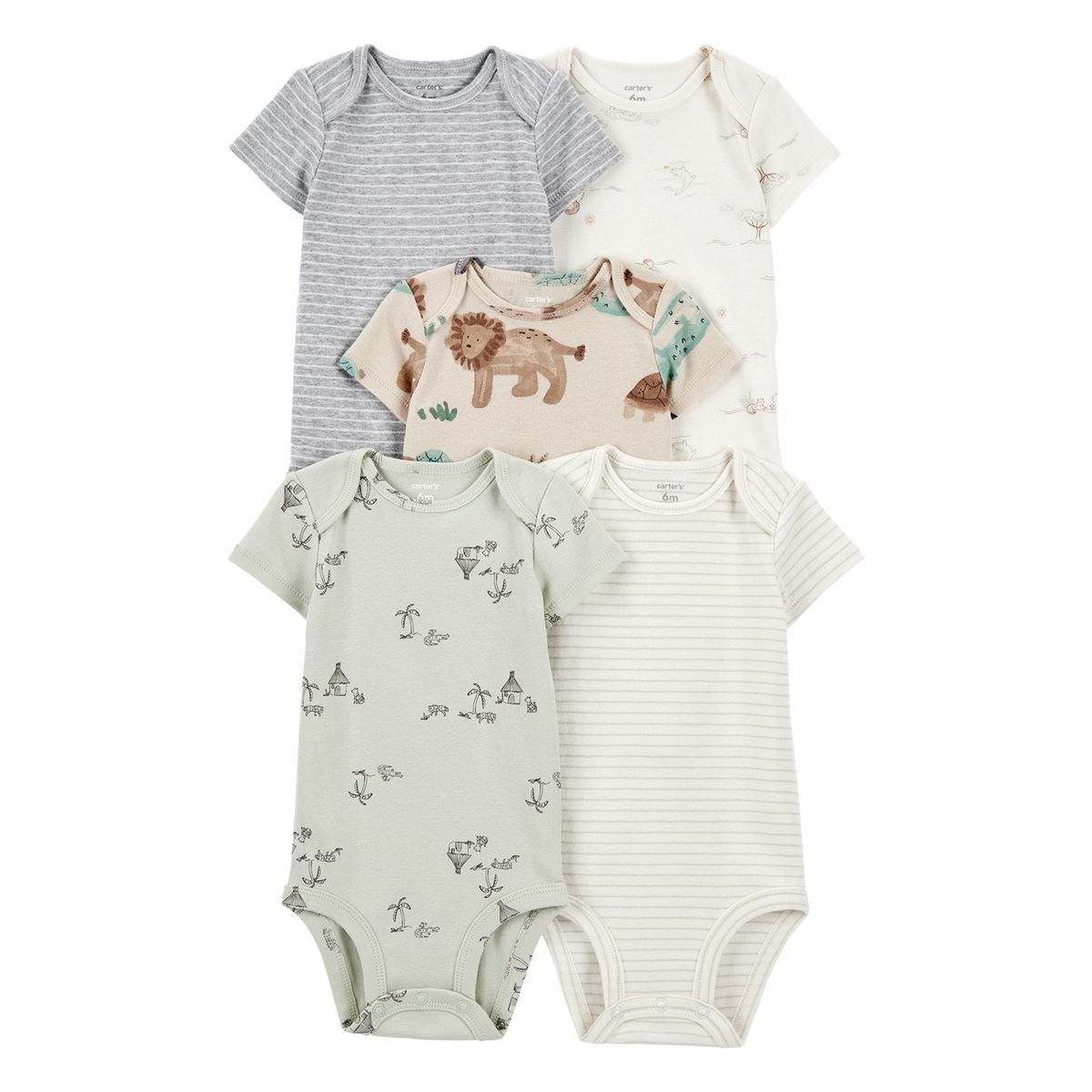 CARTER'S - Body Bebé Niño Pack X5 Carters