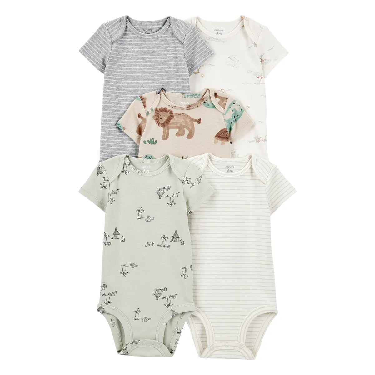 CARTER'S - Body Bebé Niño Pack X5 Carters