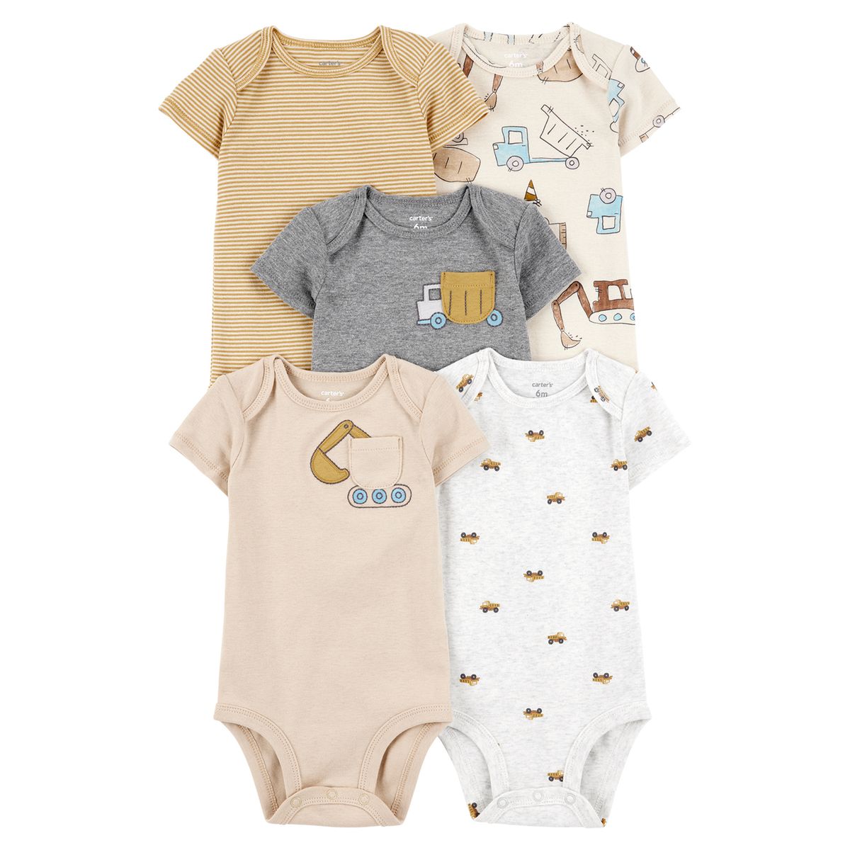 CARTER'S - Body Bebé Niño Pack X5 Carters