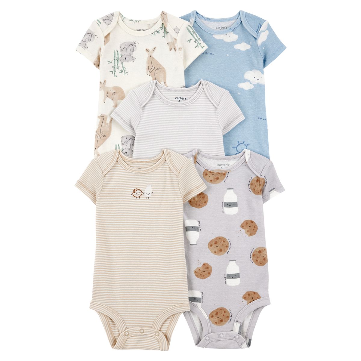 CARTER'S - Body Bebé Niño Pack X5 Carters