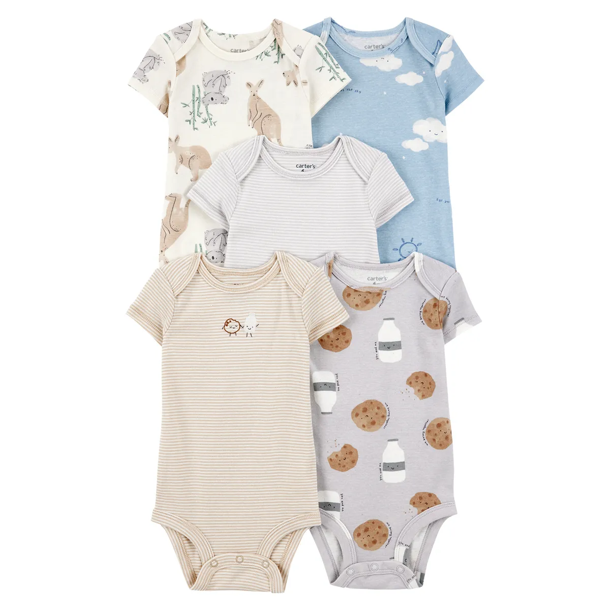 CARTER'S - Body Bebé Niño Pack X5 Carters