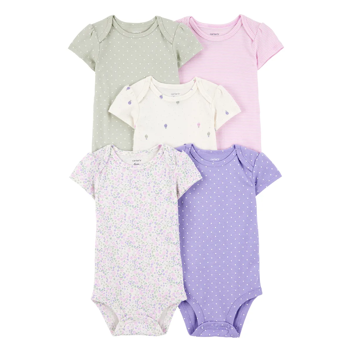 CARTER'S - Body Bebé Niña Pack X5 Carters